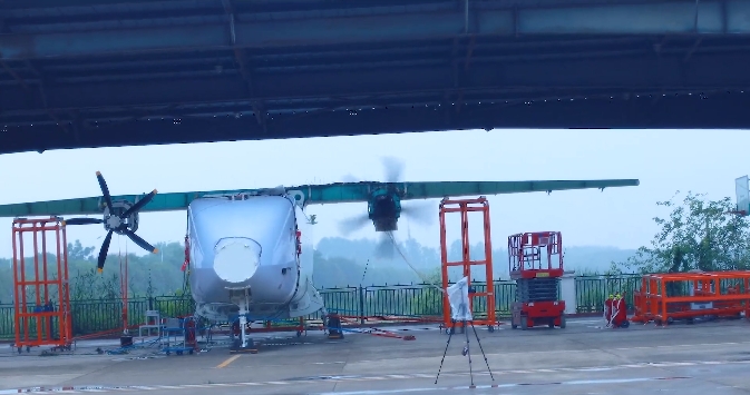 白鲸航线W5000大型无人货运飞机AEP100发动机成功点火，完成首飞前多项动力系统集成测试