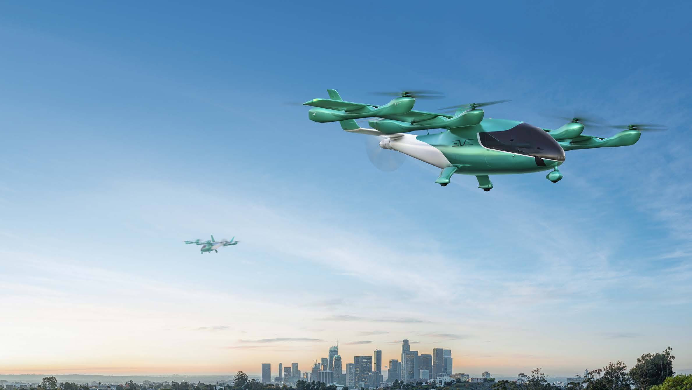 Eve发布全球城市空中交通20年展望报告 同步推进今夏eVTOL首飞计划