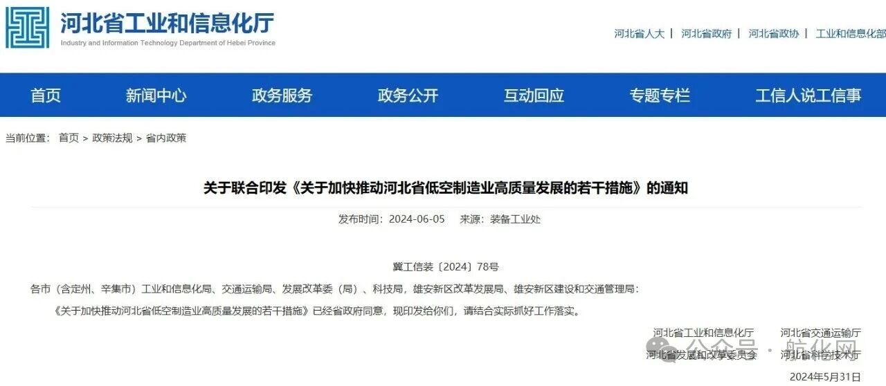 【航化说】商业航天与低空经济政策解读(第一期)——华北地区 【航化说】商业航天与低空经济政策解读(第一期)——华北地区