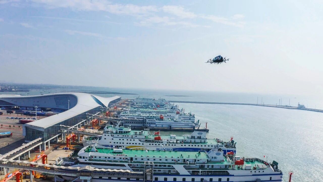飞越琼州海峡！亿航智能EH216系列无人驾驶航空器实现首次跨省飞行