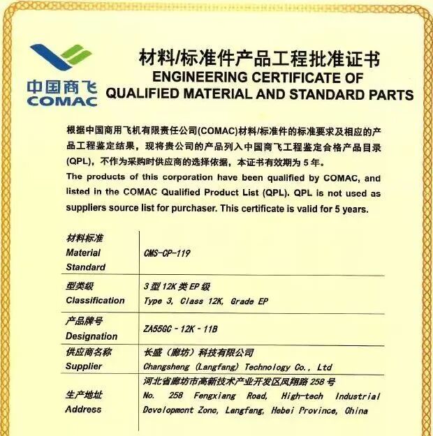 国产碳纤维获中国商飞最高认证,跻身民用航空材料最高准入梯队 国产碳纤维获中国商飞最高认证,跻身民用航空材料最高准入梯队